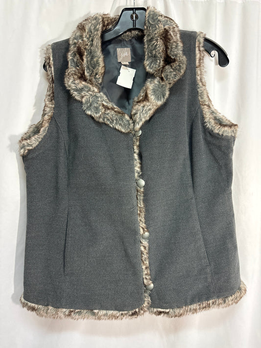 Vest Fleece By J. Jill In Grey, Size: M