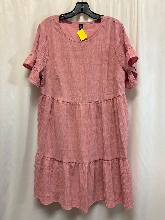 Dress Casual Midi By Shein In Pink, Size: 1x