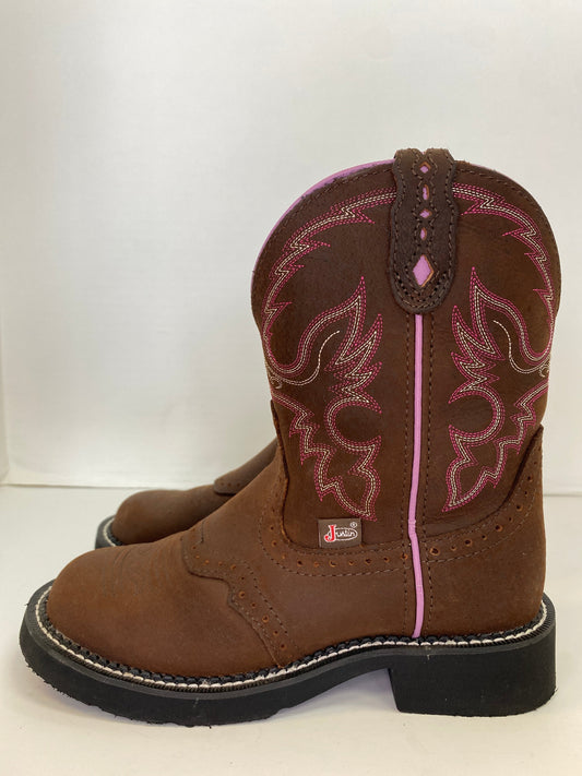 Boots Western By Justin In Brown, Size: 6