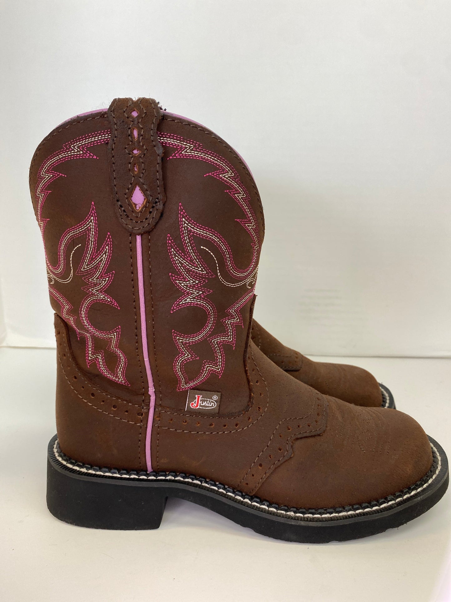 Boots Western By Justin In Brown, Size: 6