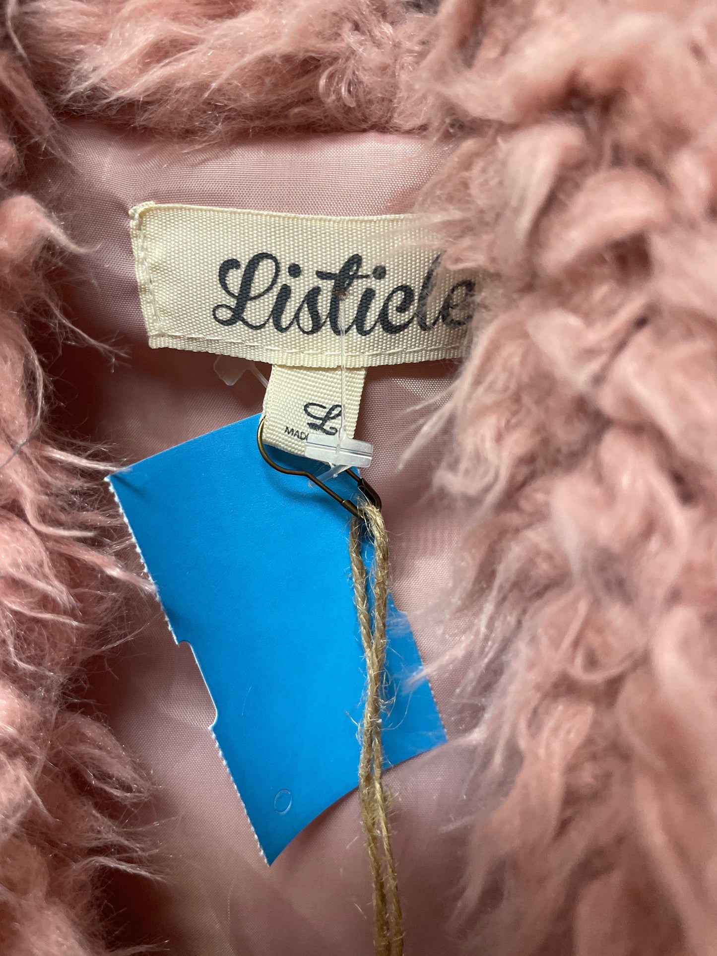 Vest Faux Fur & Sherpa By Listicle In Pink, Size: L
