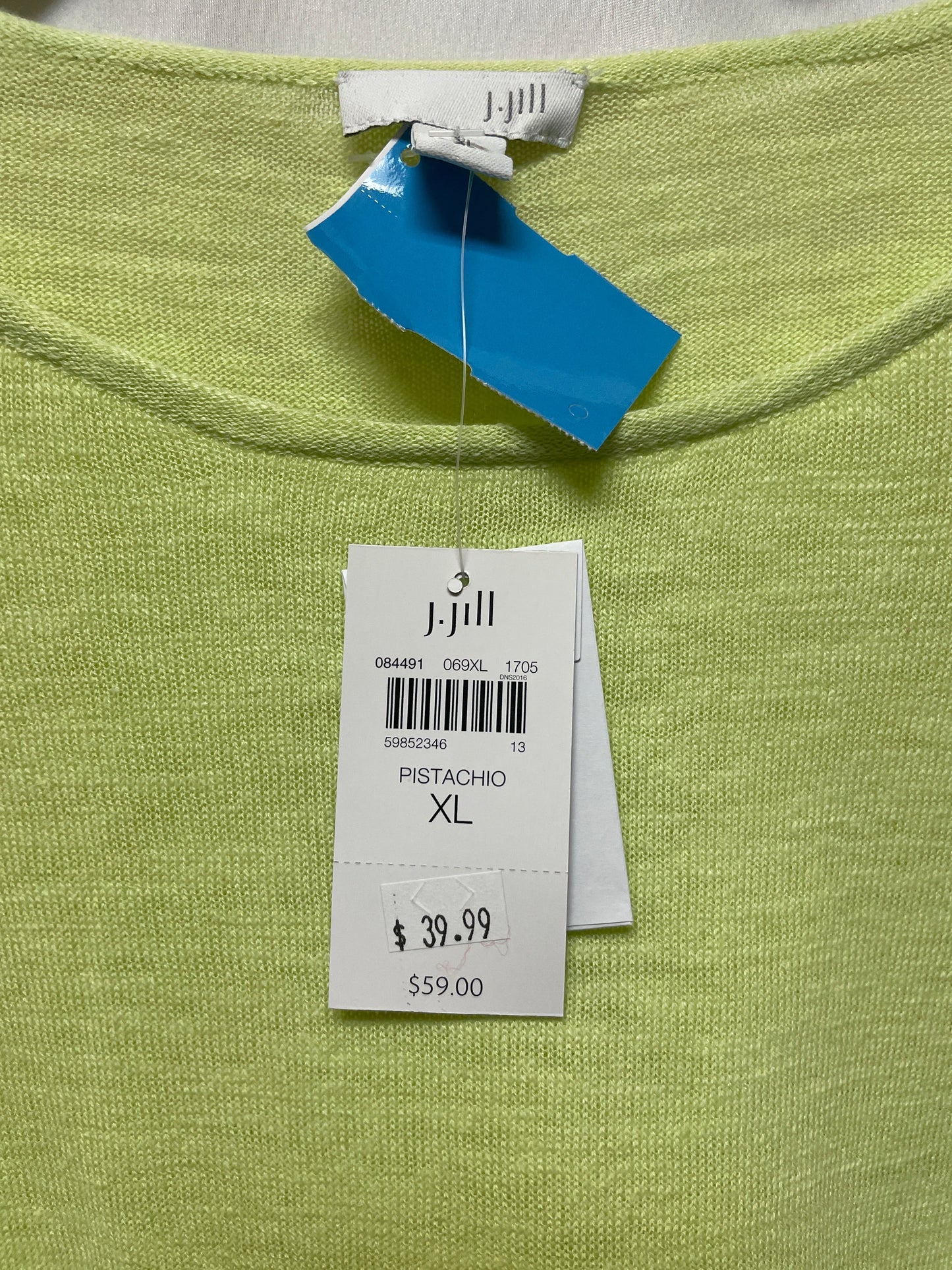 Top Long Sleeve By J. Jill In Green, Size: Xl