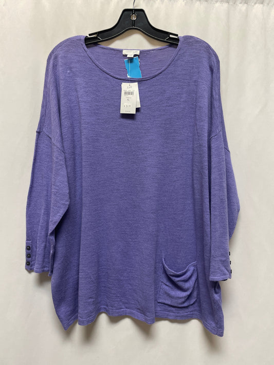 Top Long Sleeve By J. Jill In Purple, Size: Xl