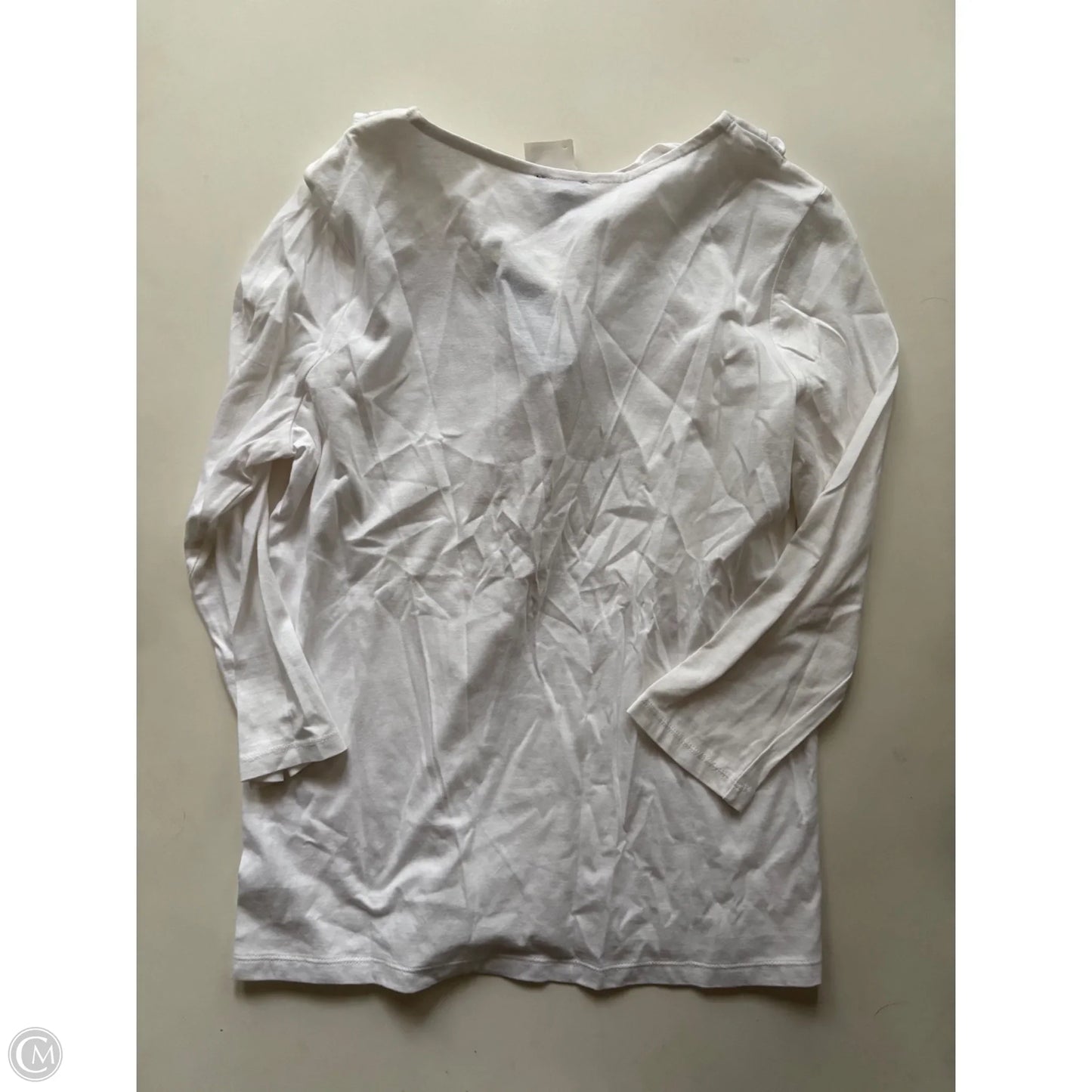 Top Long Sleeve By Talbots O In White, Size: M