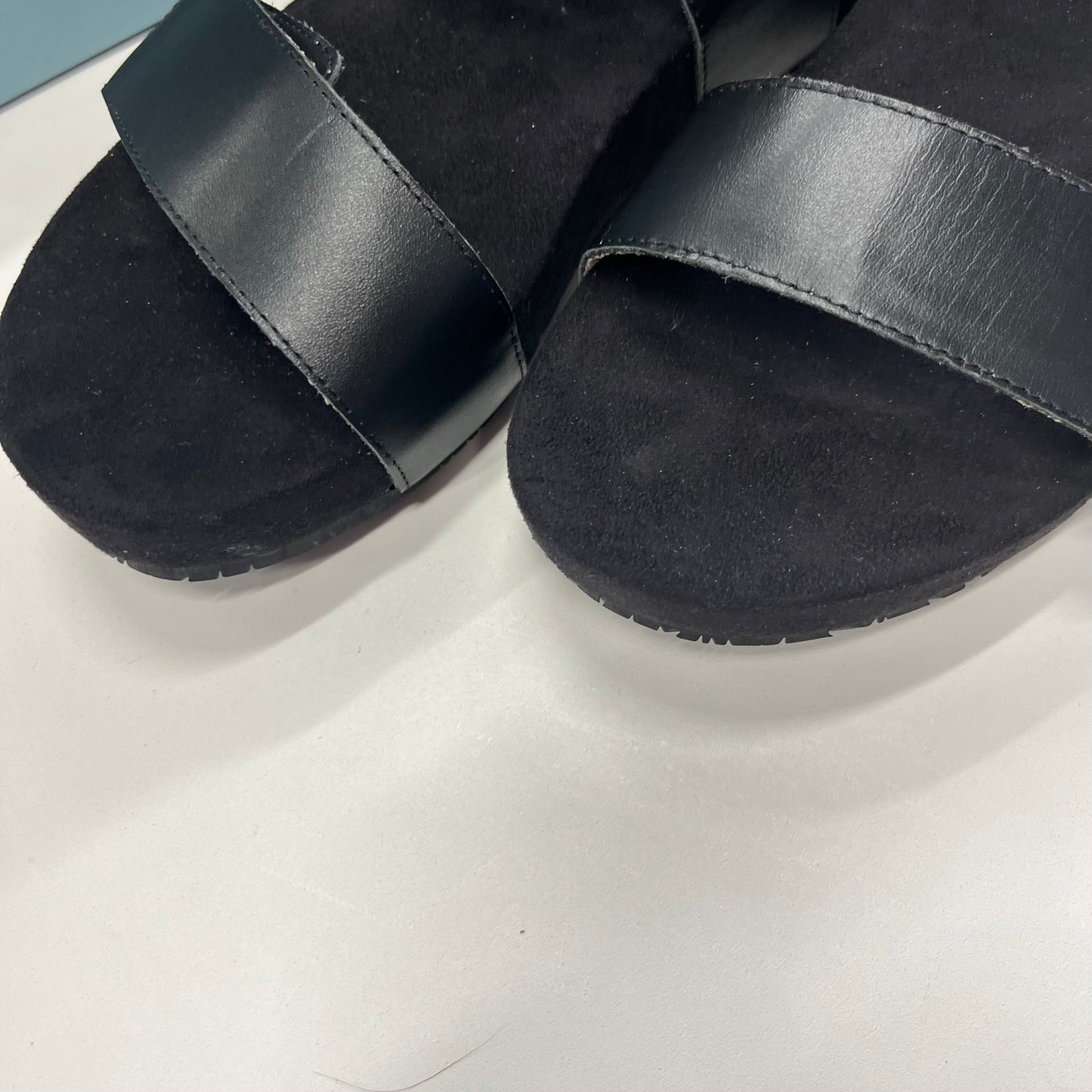 Black Sandals Heels Block Revitalign, Size 7