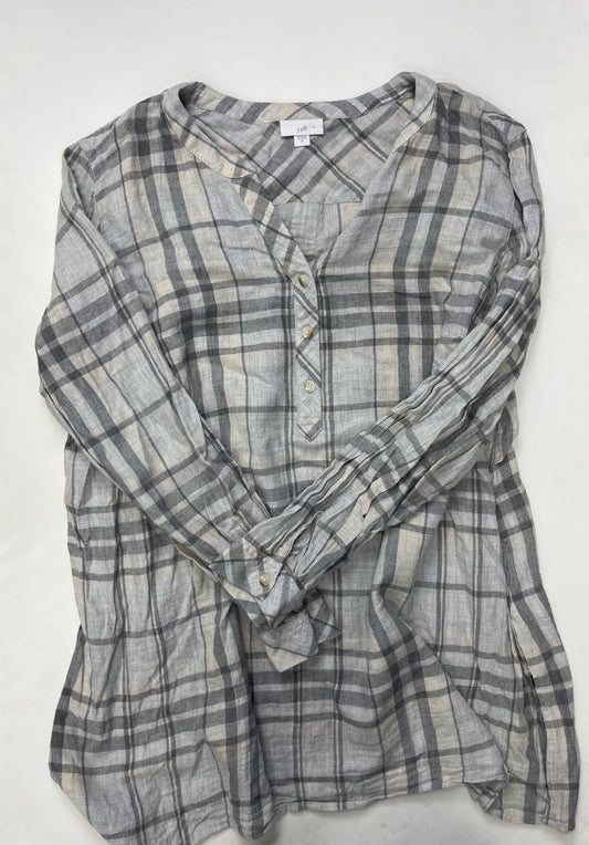 Plaid Top Long Sleeve J Jill, Size Xl