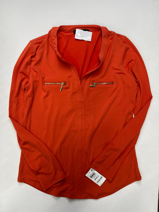 Orange Top Long Sleeve Inc O, Size S