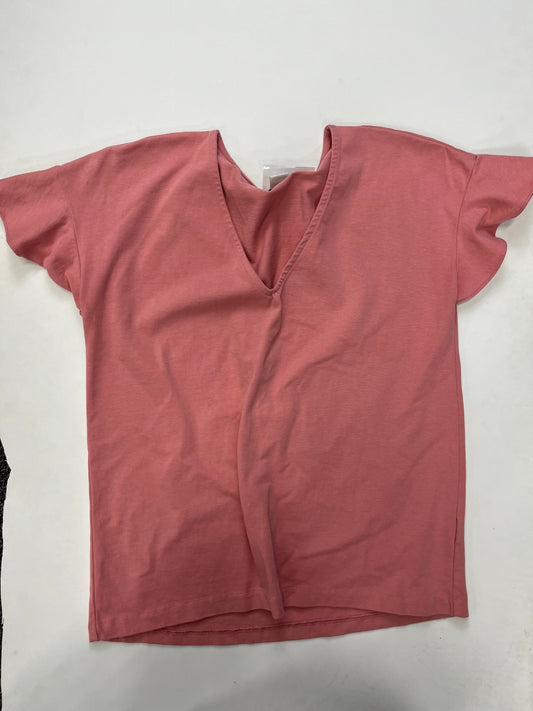 Pink Top Short Sleeve J Crew O, Size S