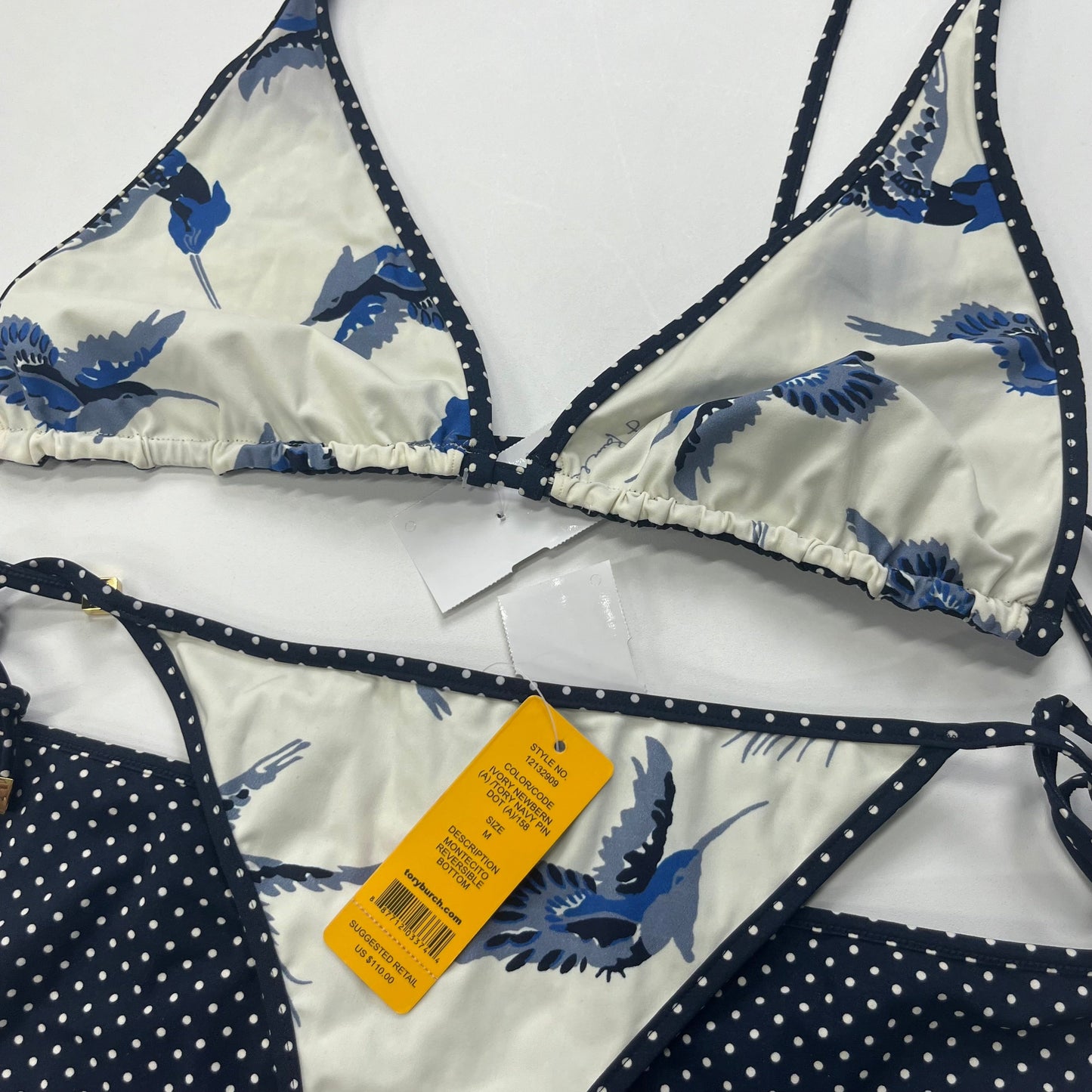 Polkadot Swimsuit 2pc Tory Burch NWT, Size M