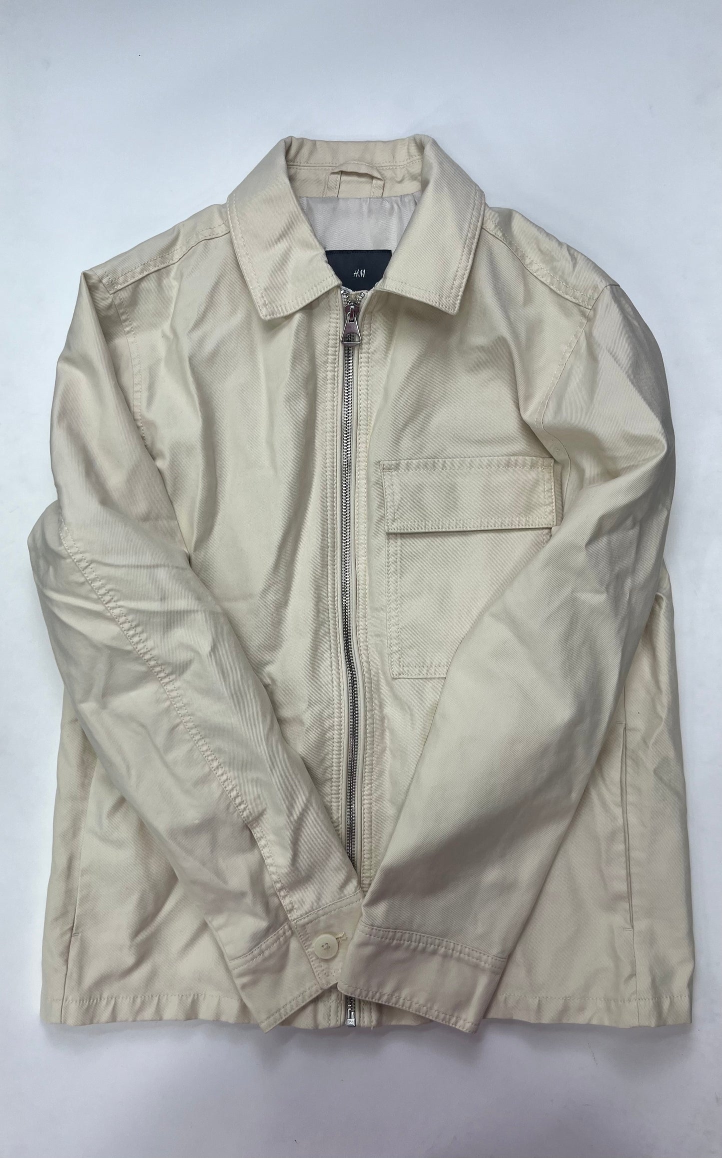 Cream Jacket Denim H&m, Size M