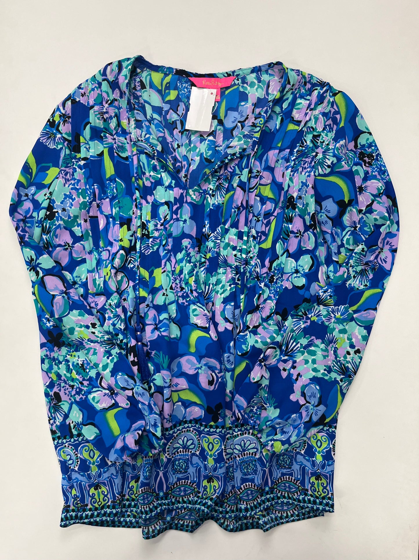 Multi-colored Blouse Long Sleeve Lilly Pulitzer, Size Xs
