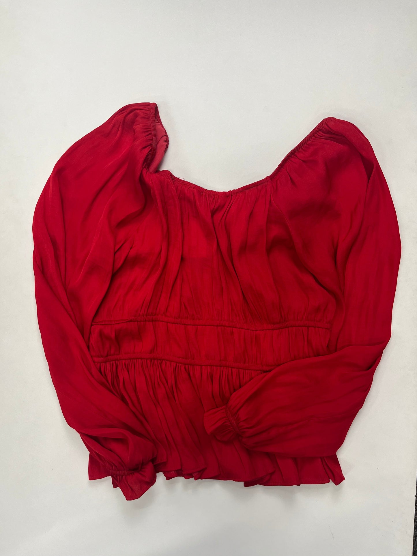 Red Blouse Long Sleeve Nine West Apparel, Size M
