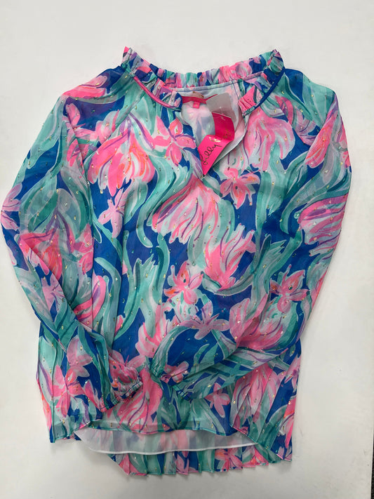 Multi-colored Blouse Long Sleeve Lilly Pulitzer, Size S