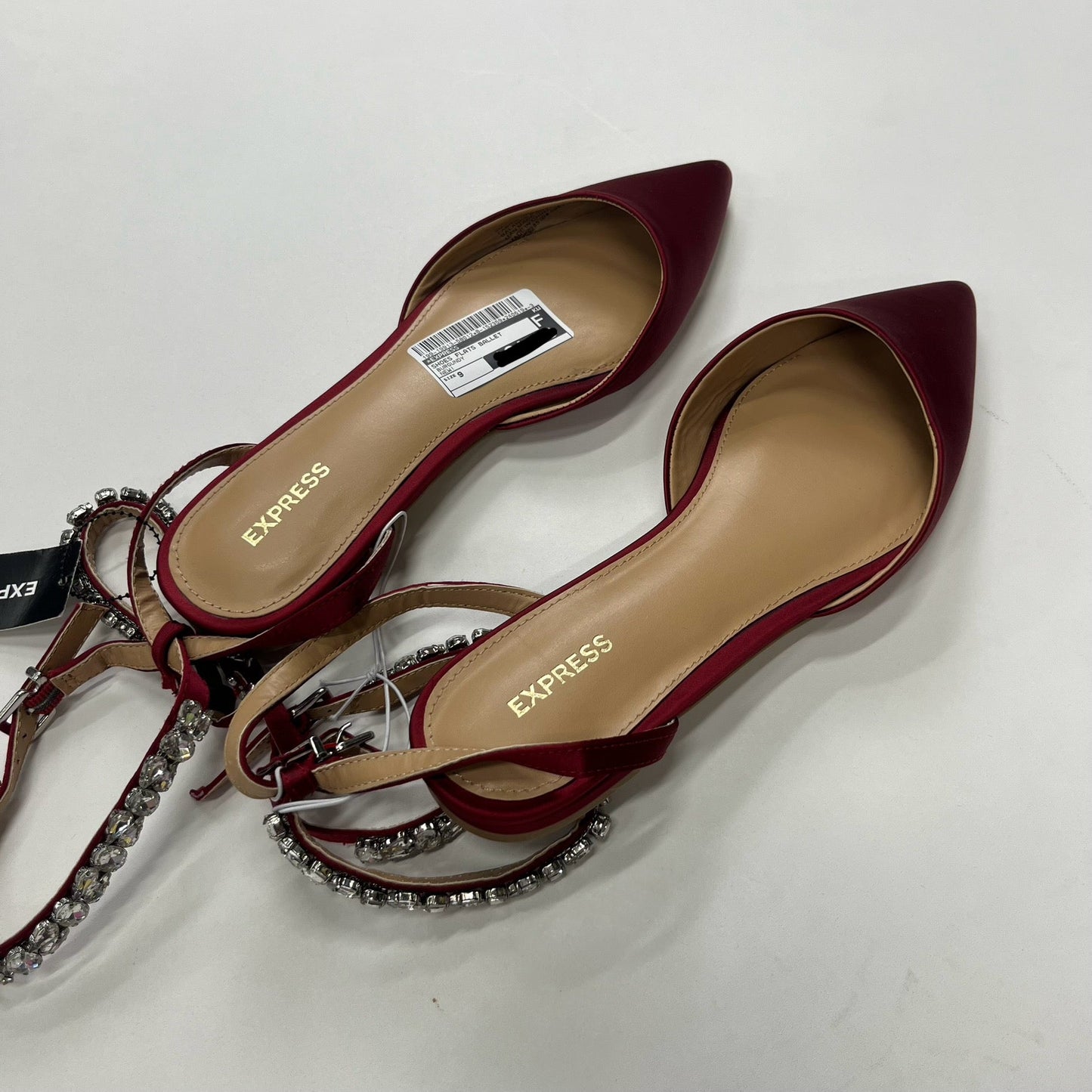 Burgundy Shoes Flats Ballet Express NWT, Size 9