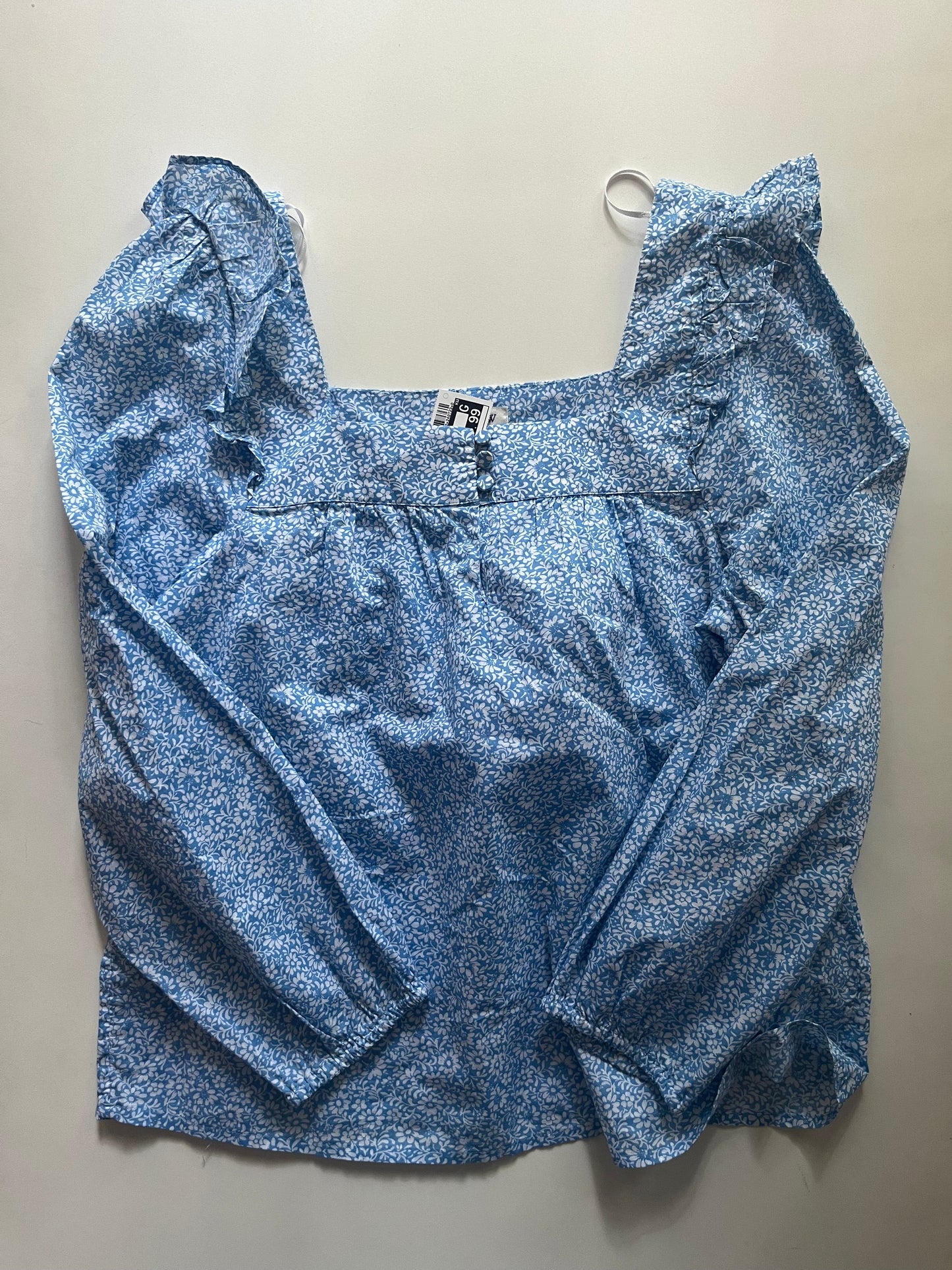 Blue Top Long Sleeve J Crew, Size S