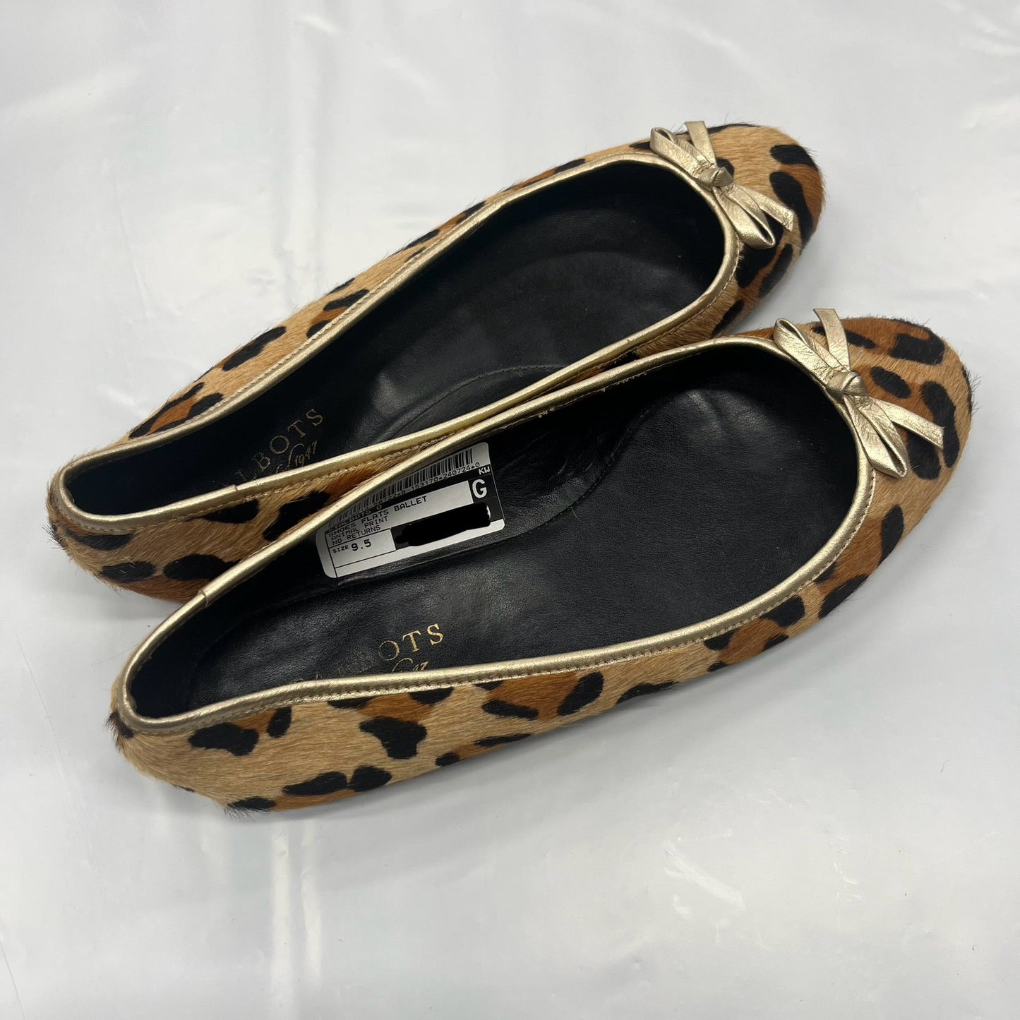 Animal Print Shoes Flats Ballet Talbots O, Size 9.5