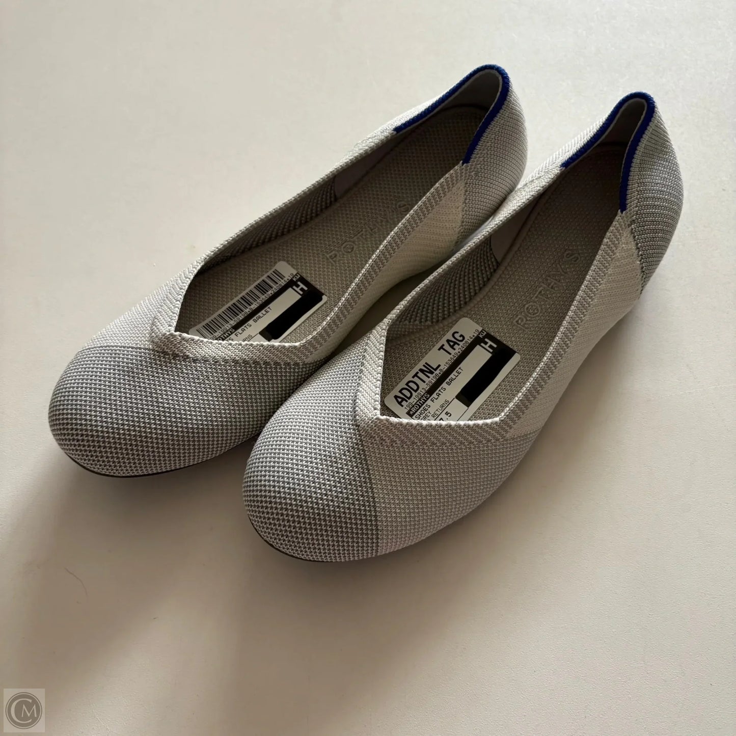 Shoes Flats Ballet By Rothys In Grey, Size: 7.5