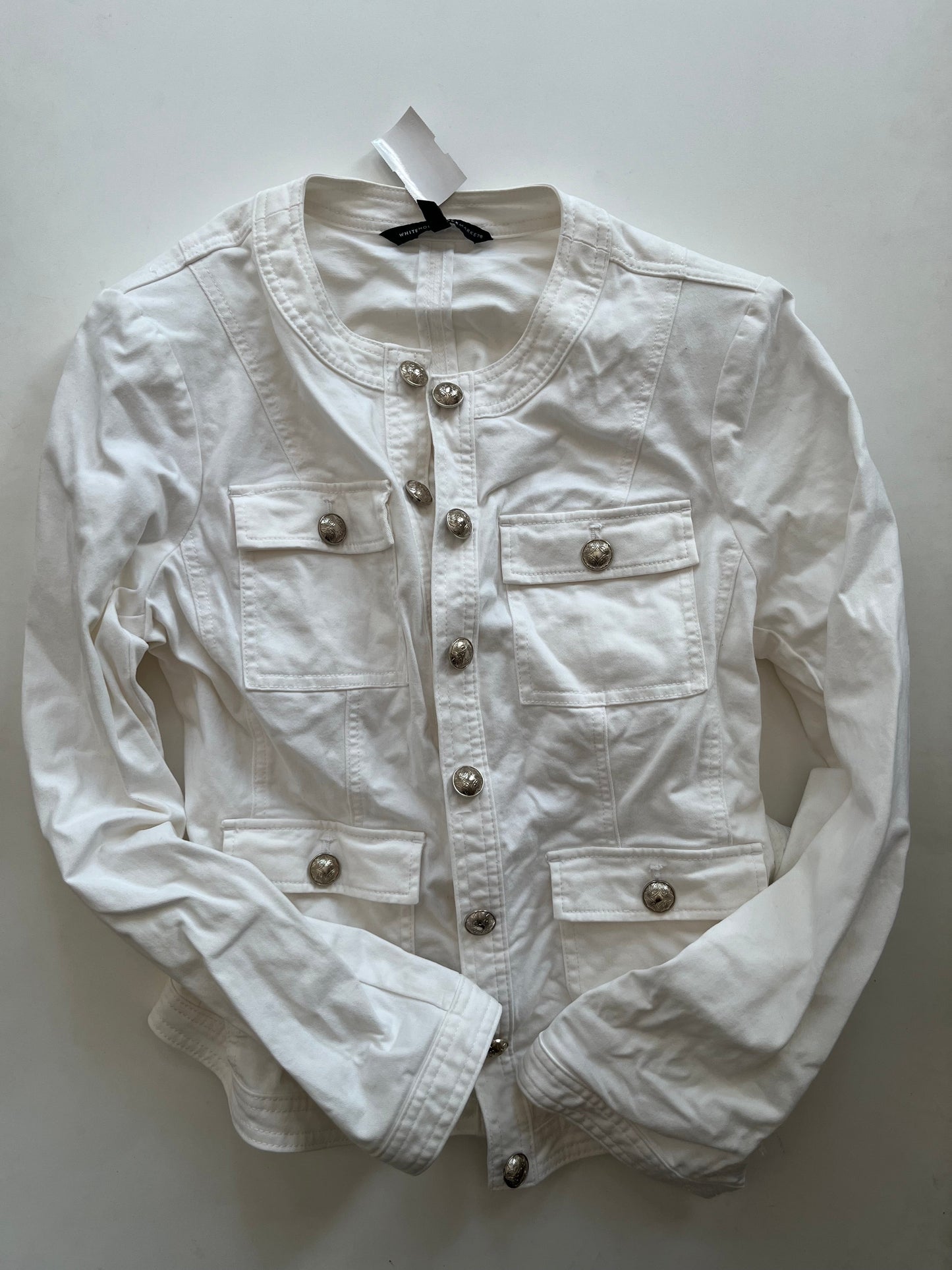 Jacket Denim By White House Black Market O In White, Size: L