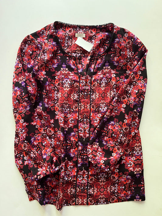 Blouse Long Sleeve By J Crew O In Floral, Size: S