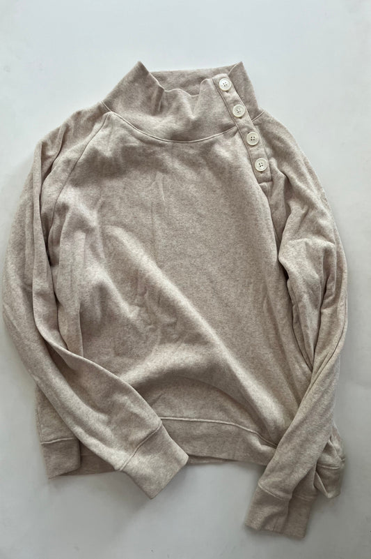 Top Long Sleeve By J Crew In Beige, Size: Xl