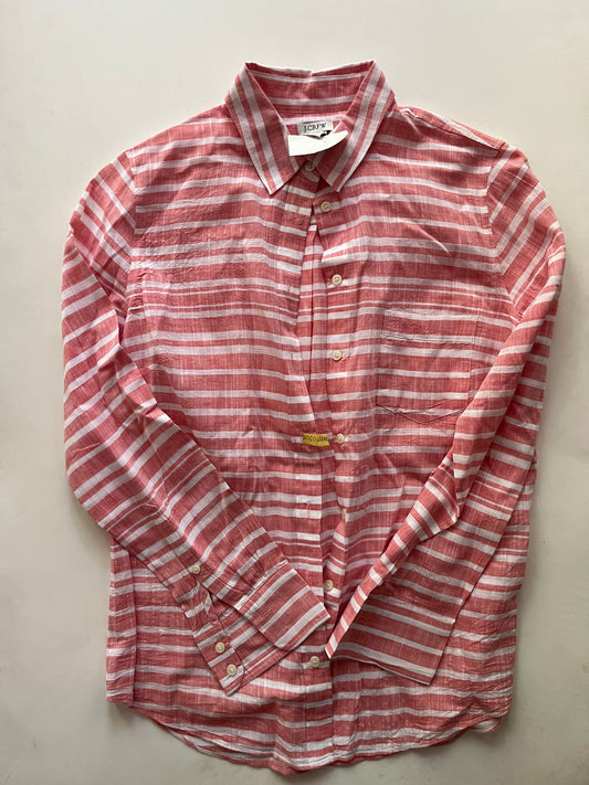 Top Long Sleeve By J Crew O In Striped, Size: S