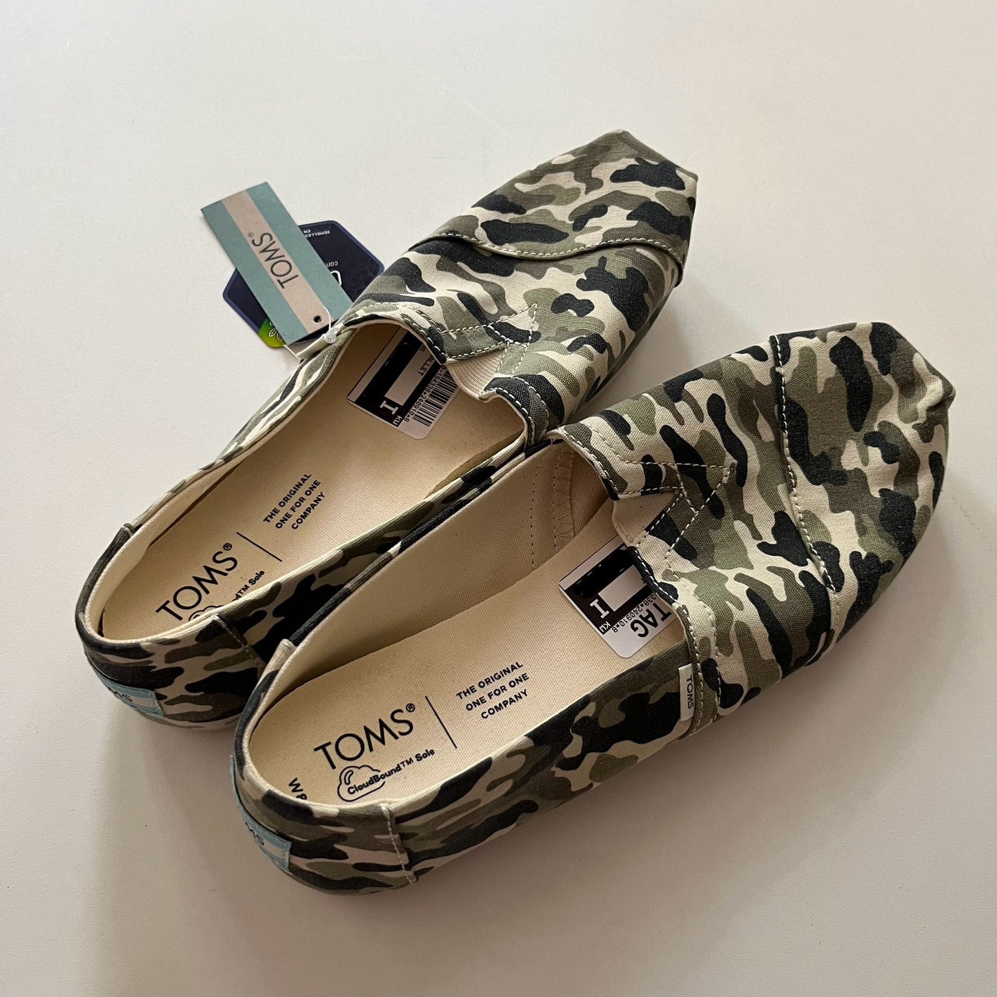 Shoes Flats Ballet By Toms In Camoflauge, Size: 8