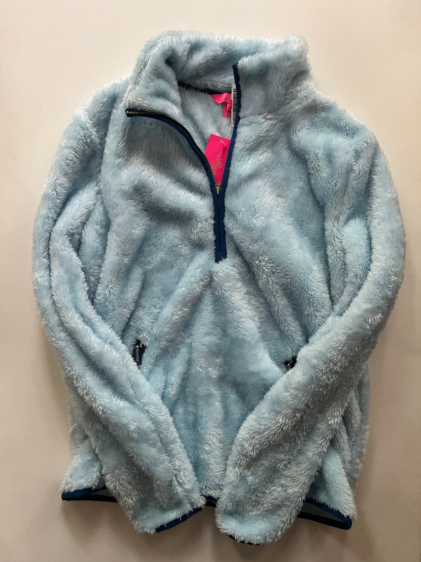 JACKET FAUX FUR & SHERPA LILLY PULITZER in BLUE, Size: S