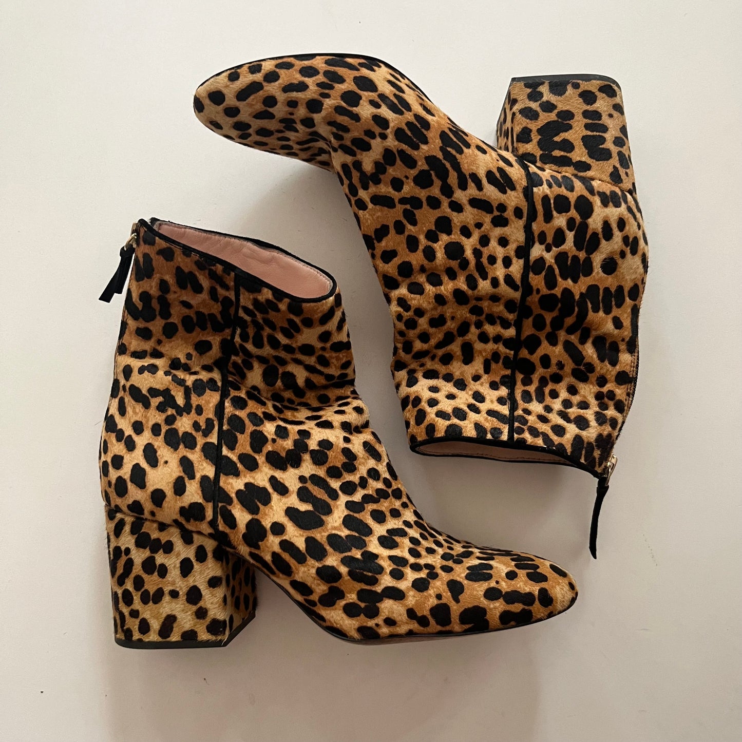 Boots Ankle Heels By J Crew In Animal Print, Size: 8