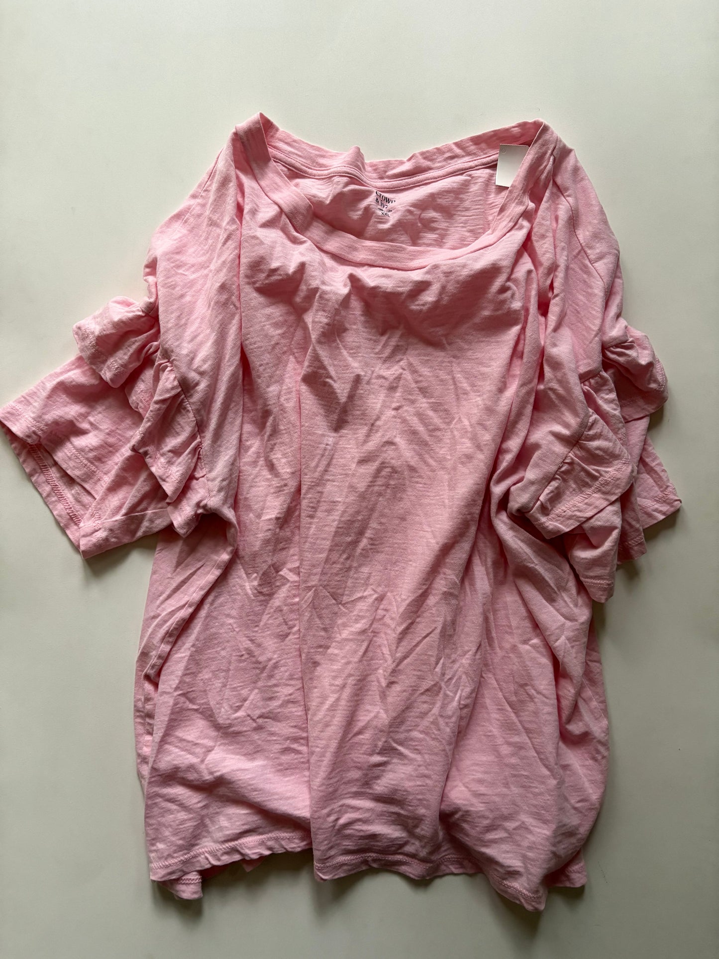 Top Short Sleeve By Crown And Ivy In Pink, Size: 2x