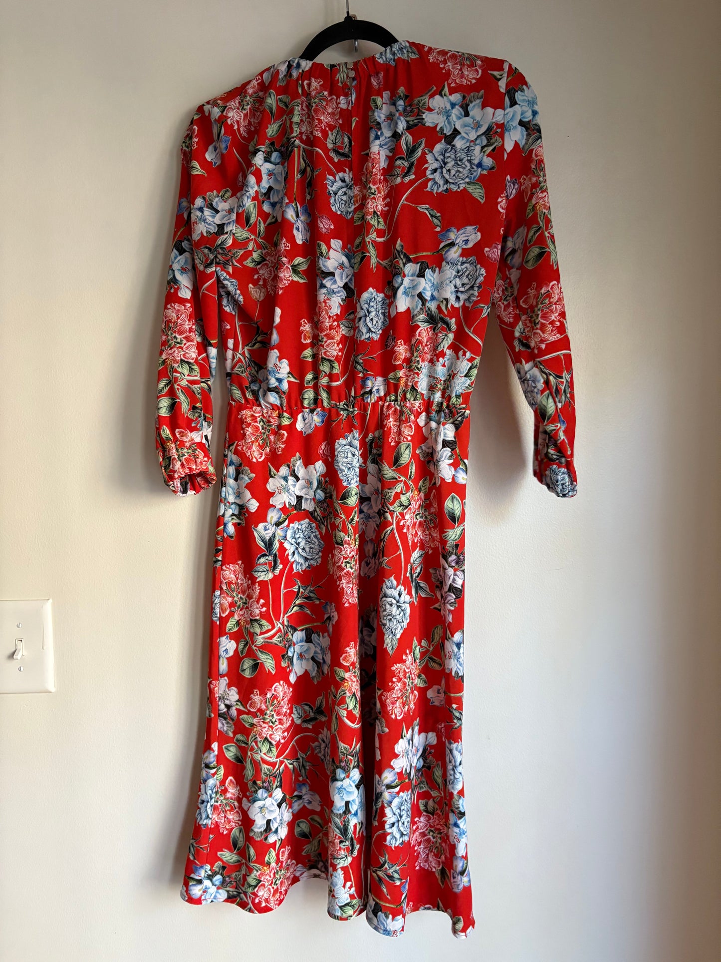 Dress Casual Midi By H&m In Floral Print, Size: S