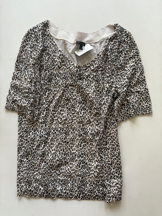 Sweater Short Sleeve By Talbots In Animal Print, Size: M