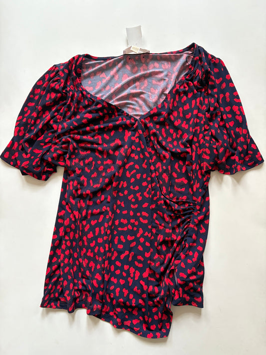 Top Short Sleeve By Michael Kors In Red, Size: L