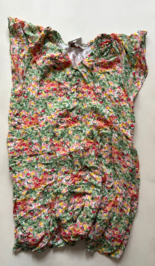 Dress Casual Midi By Loft In Floral Print, Size: L