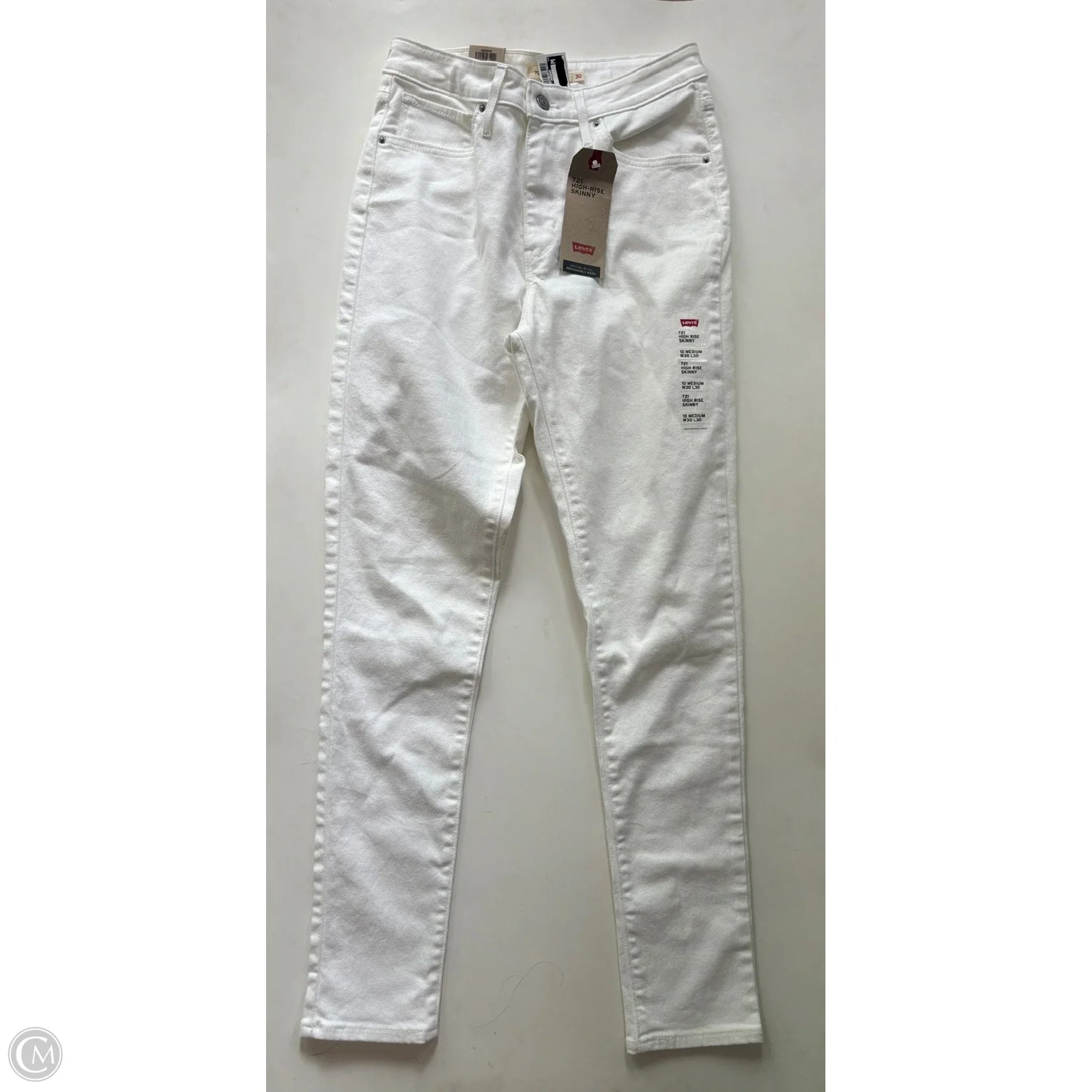Jeans Straight By Levis In White, Size: 10
