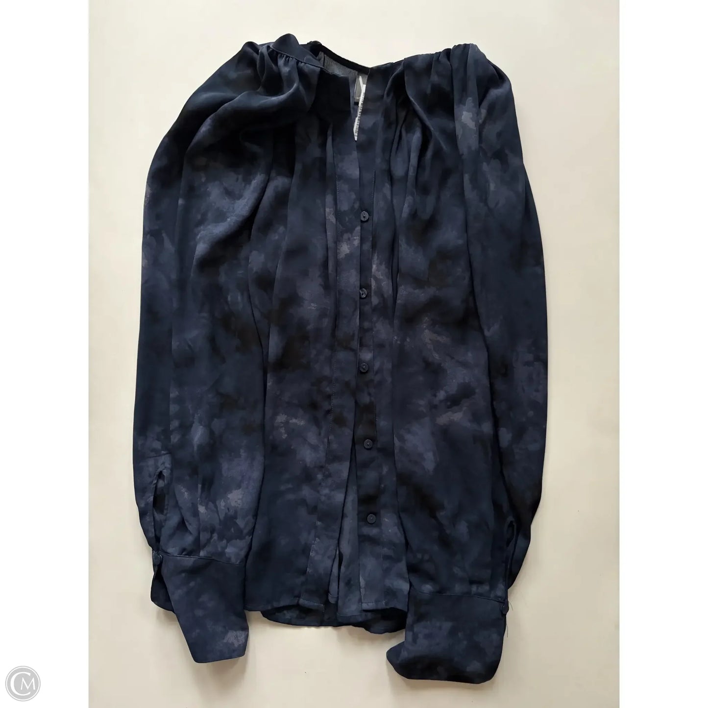 Blouse Long Sleeve By Worthington In Blue, Size: Xl