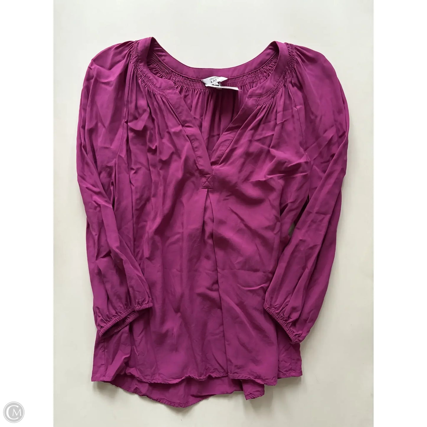 Blouse Long Sleeve By Crown And Ivy In Pink, Size: L