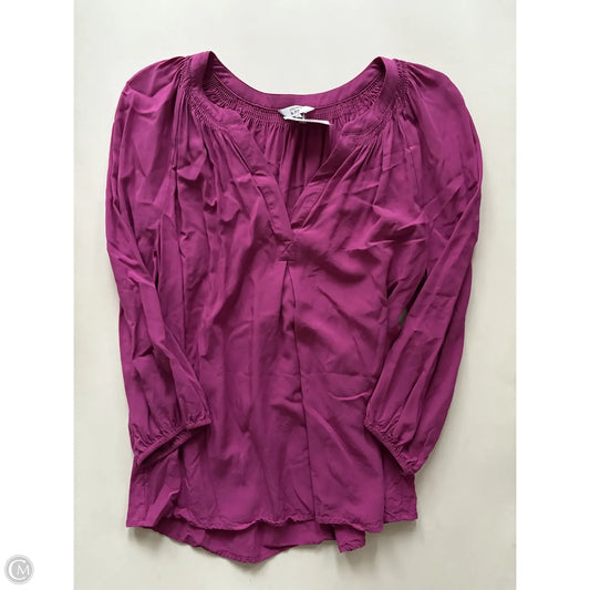 Blouse Long Sleeve By Crown And Ivy In Pink, Size: L