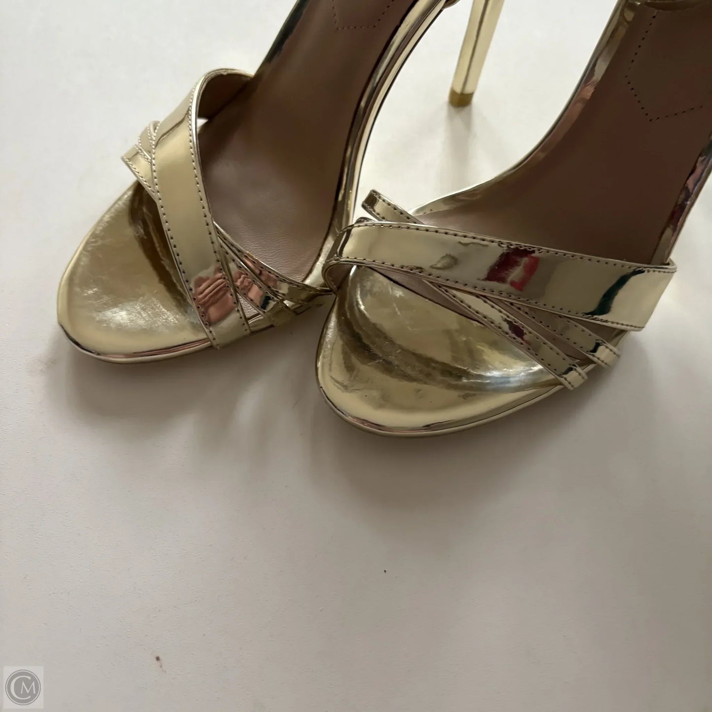 Shoes Heels Kitten By Aldo In Gold, Size: 6