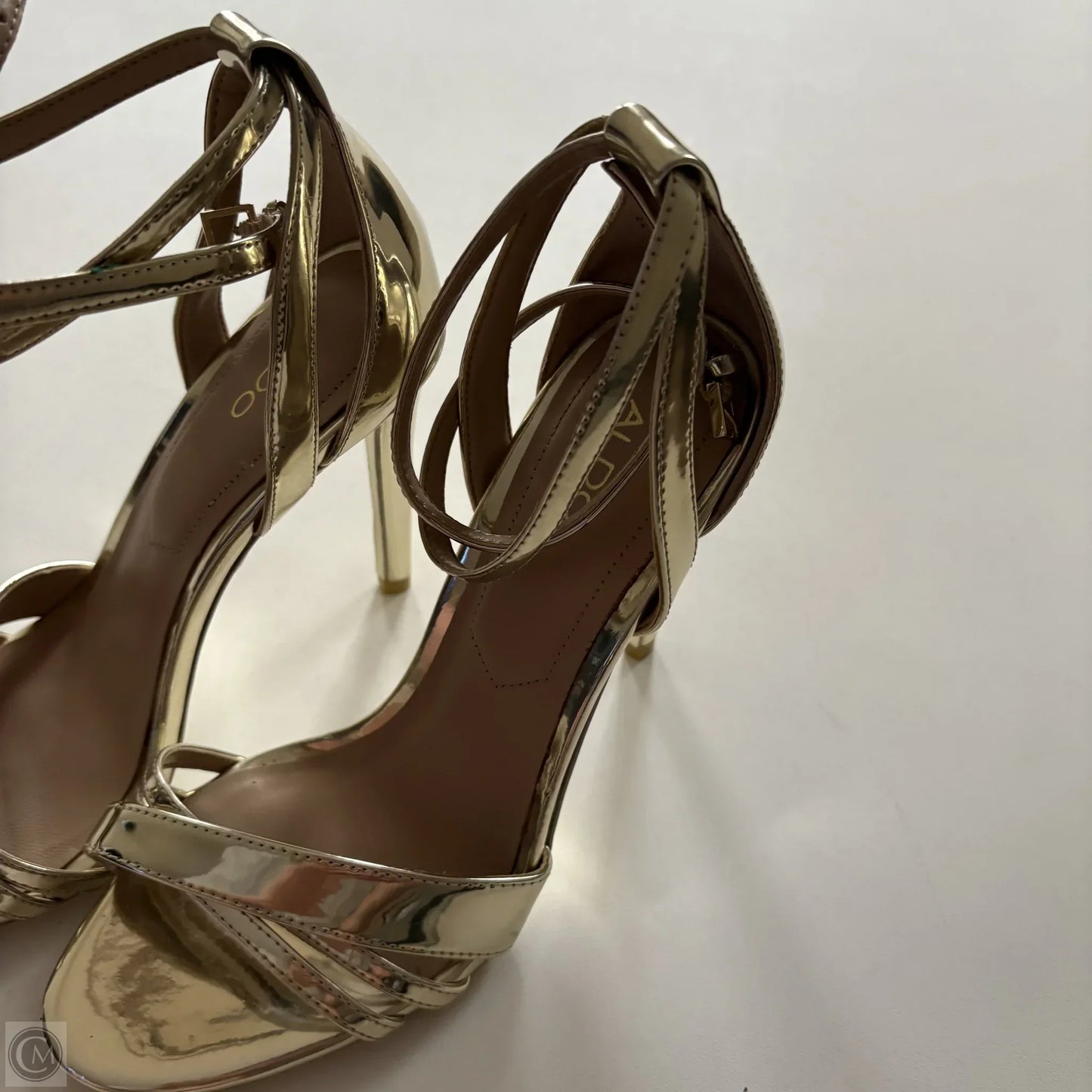 Shoes Heels Kitten By Aldo In Gold, Size: 6