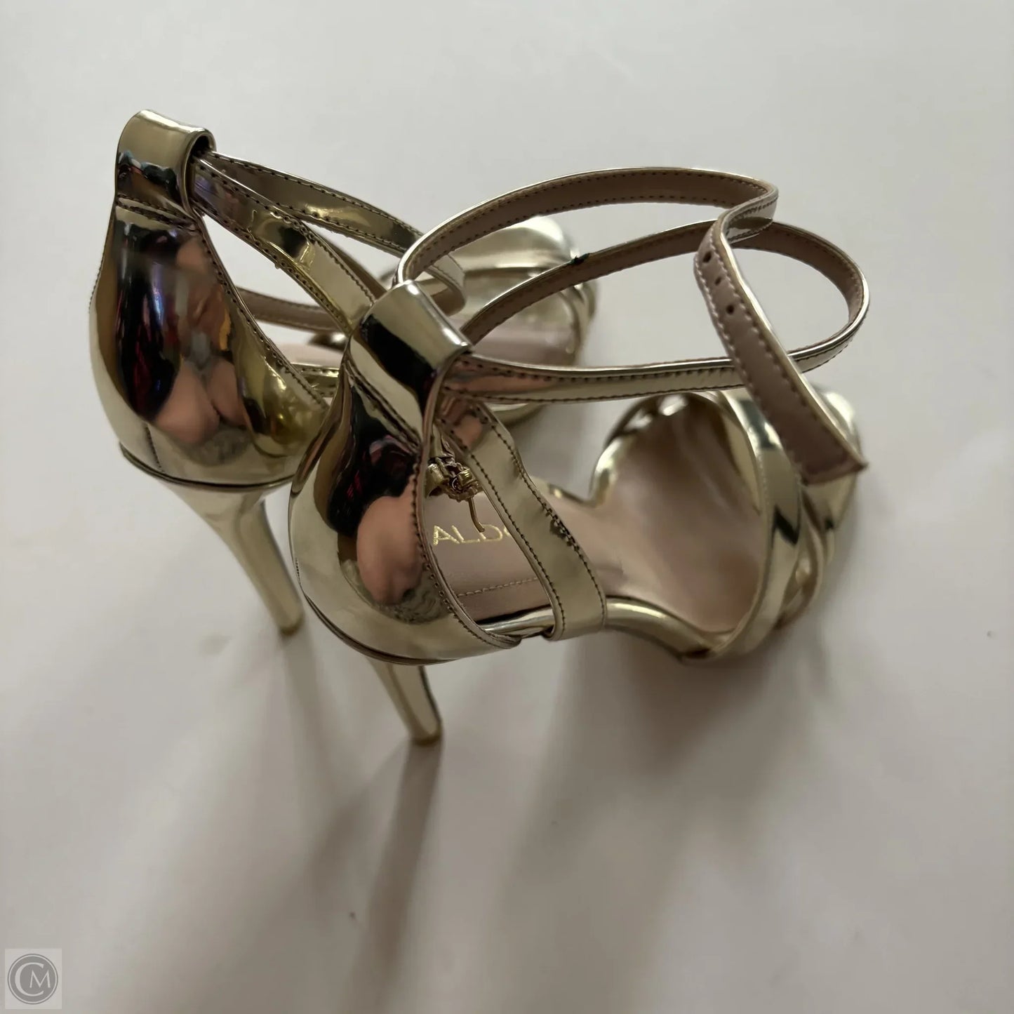 Shoes Heels Kitten By Aldo In Gold, Size: 6