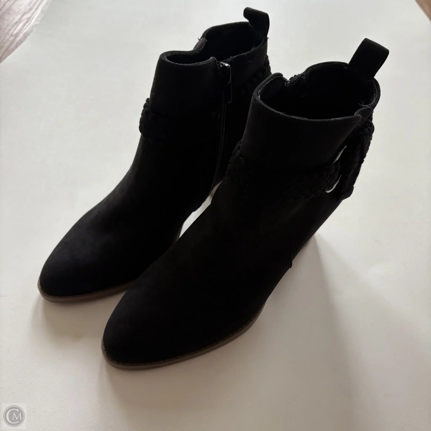 Boots Ankle Heels By SM In Black, Size: 6.5