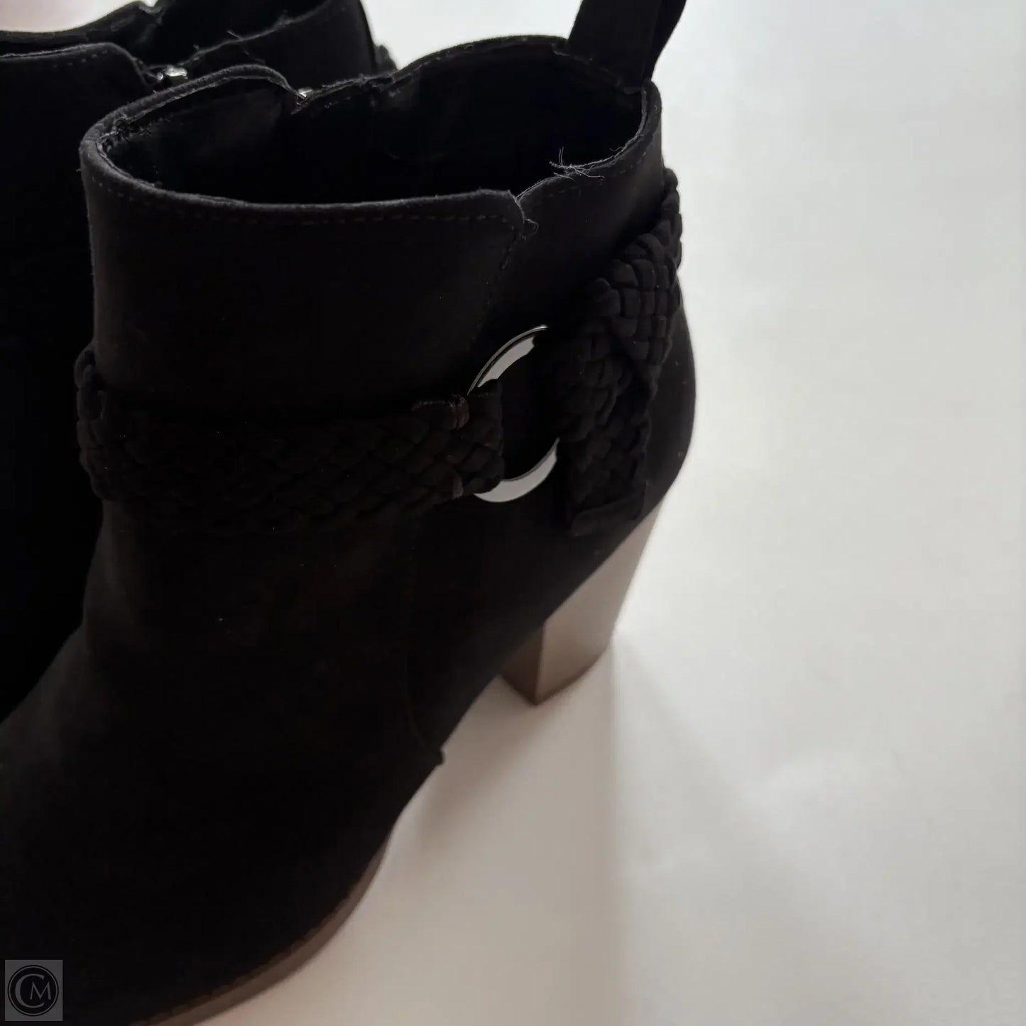 Boots Ankle Heels By SM In Black, Size: 6.5