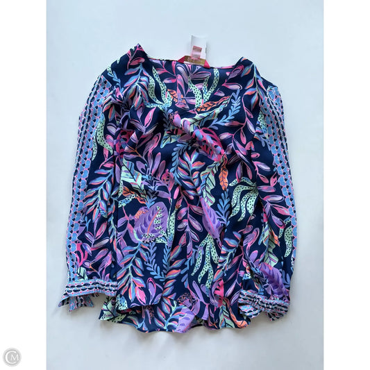 Top Long Sleeve Designer By Lilly Pulitzer In Multi-colored, Size: Xs