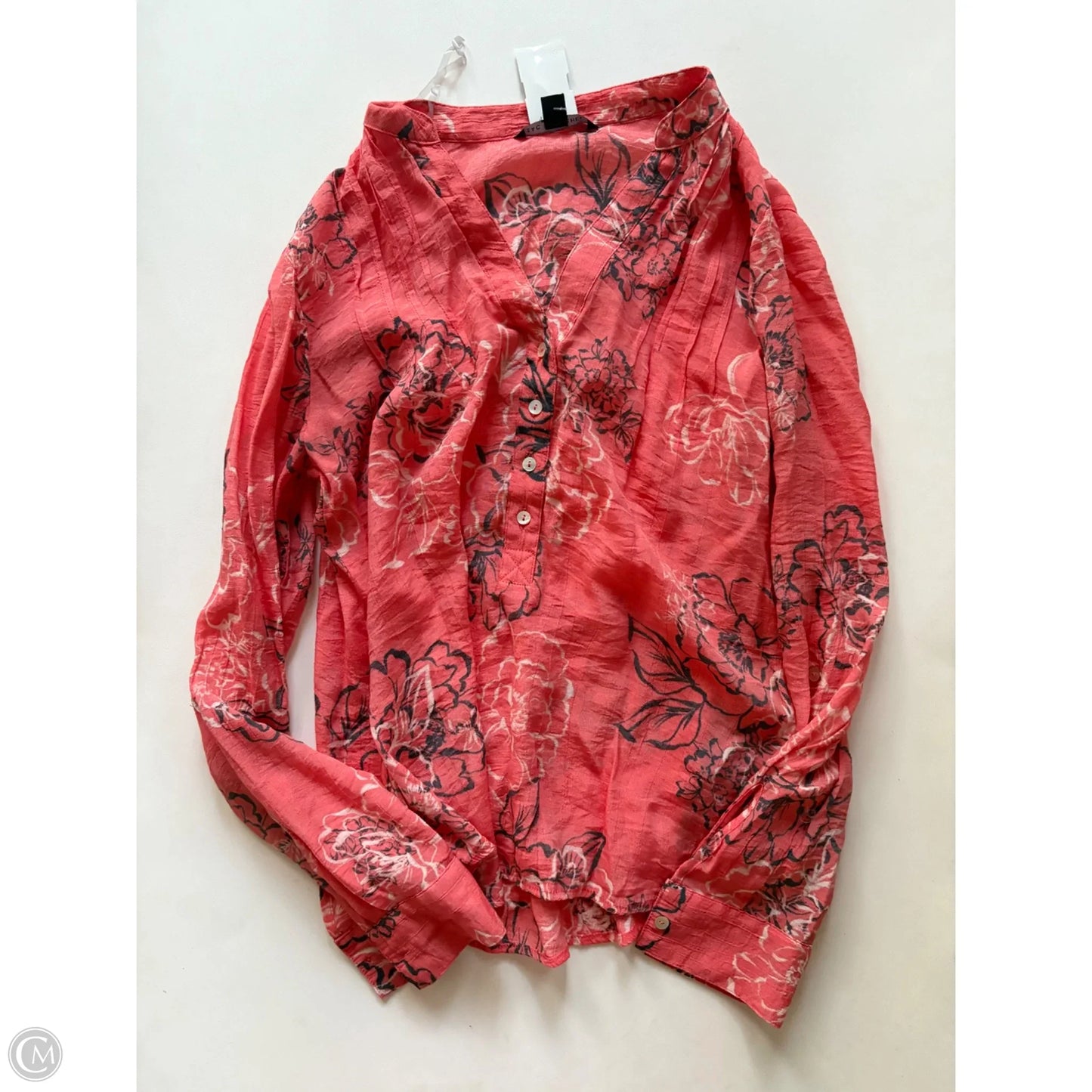 Blouse Long Sleeve By Zac And Rachel In Orange, Size: S