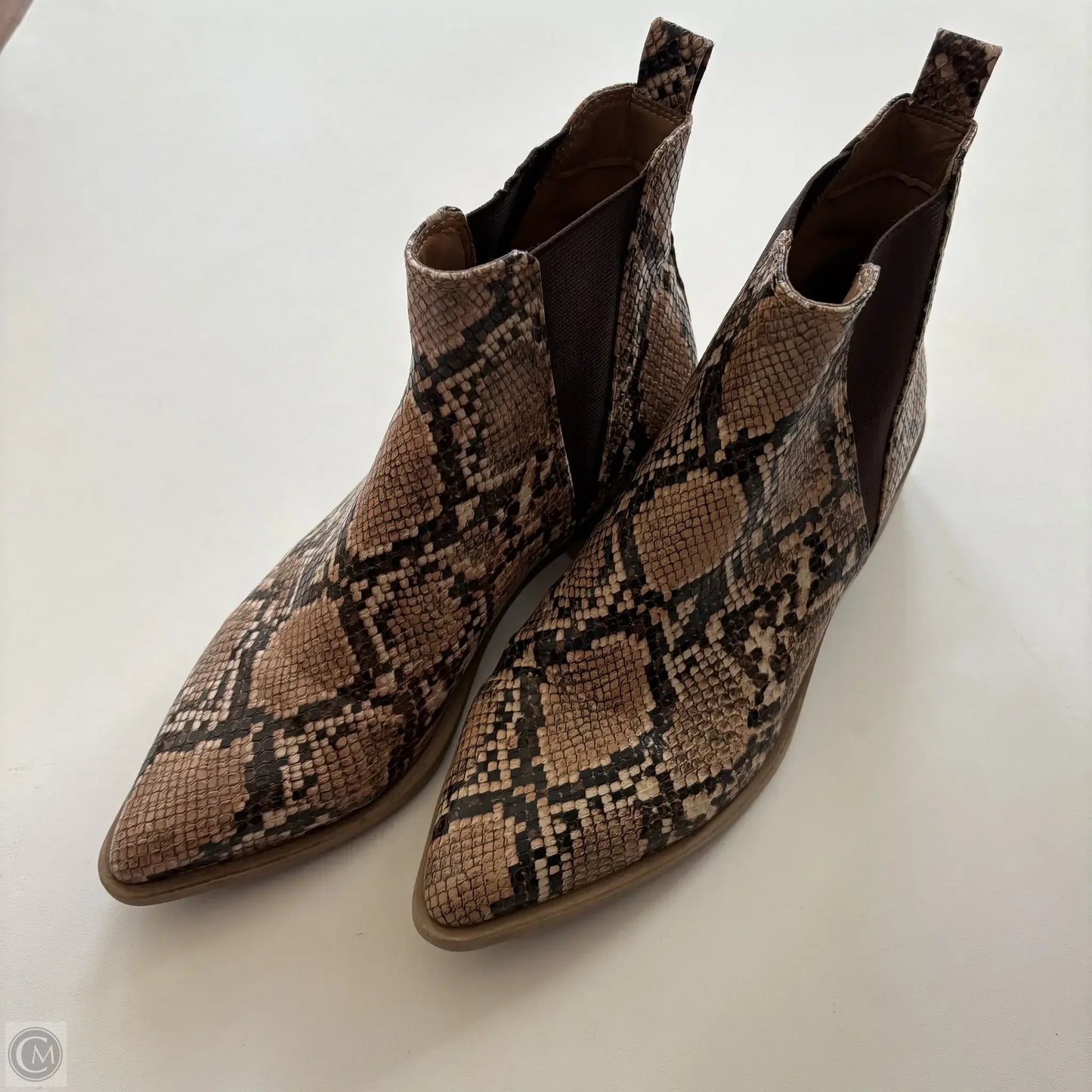 Boots Ankle Flats By Steve Madden In Animal Print, Size: 6.5