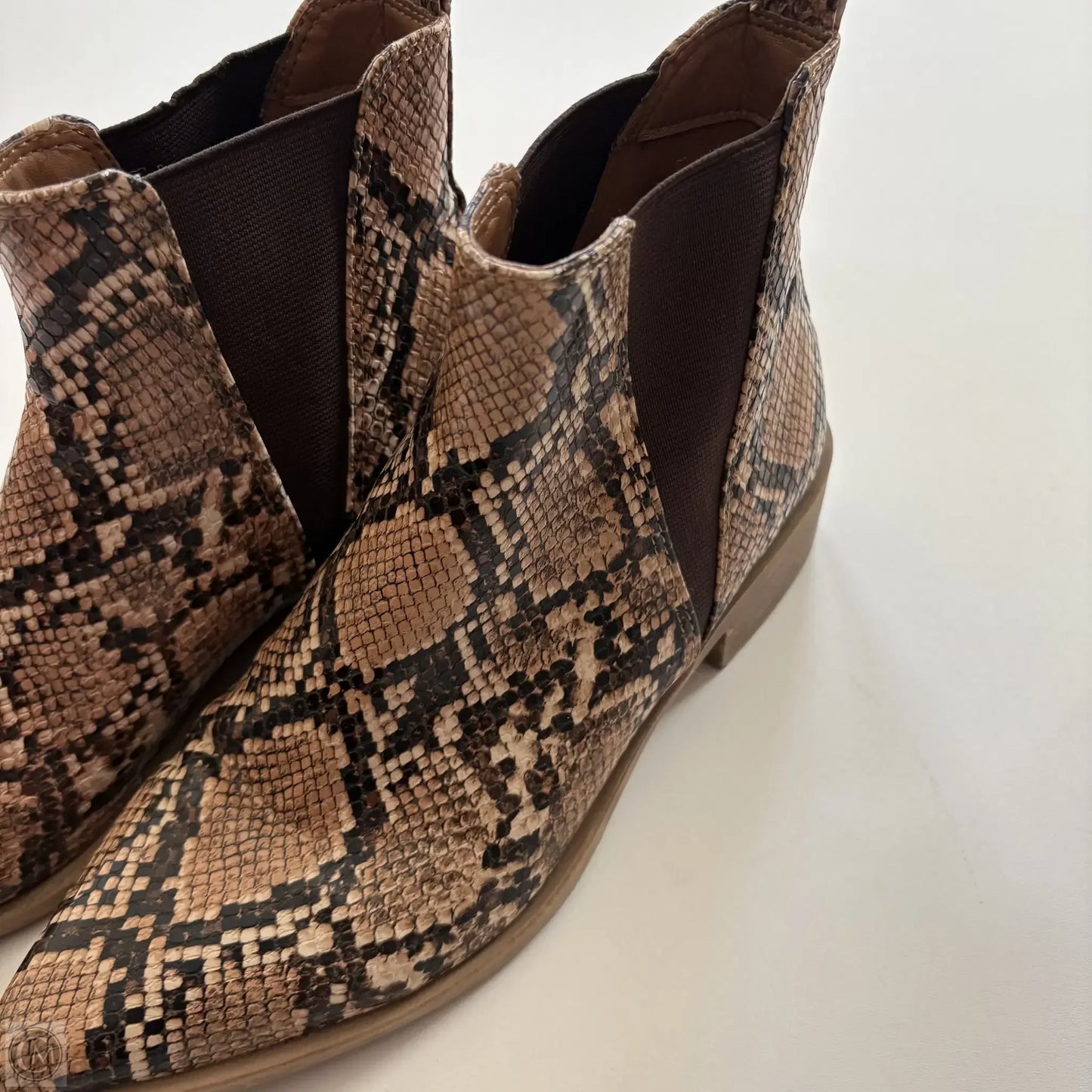 Boots Ankle Flats By Steve Madden In Animal Print, Size: 6.5