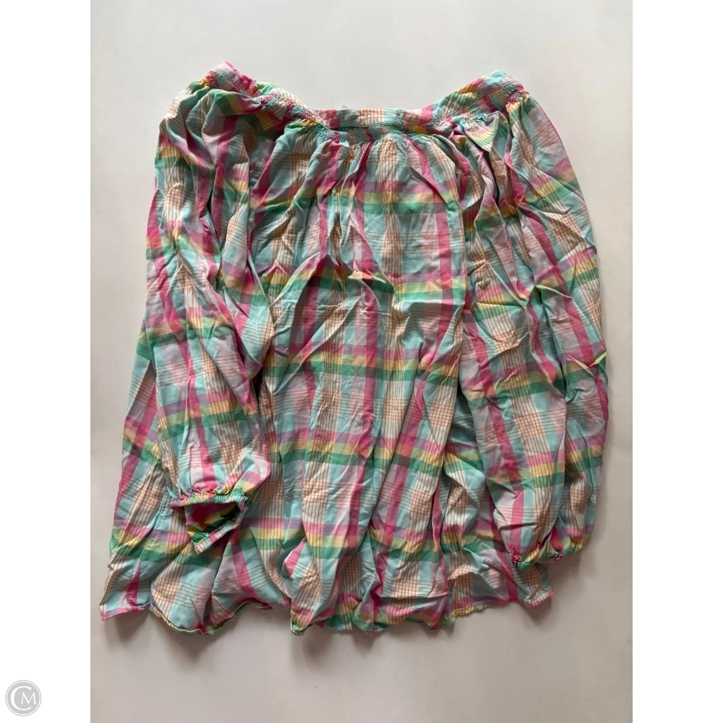 Top Long Sleeve By Crown And Ivy In Plaid Pattern, Size: 2x