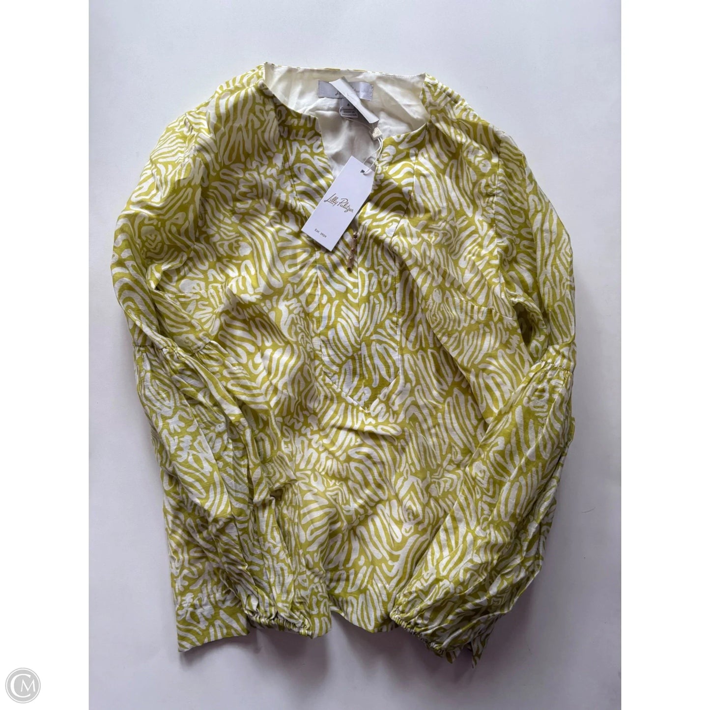 Top Long Sleeve Designer By Lilly Pulitzer In Green, Size: S