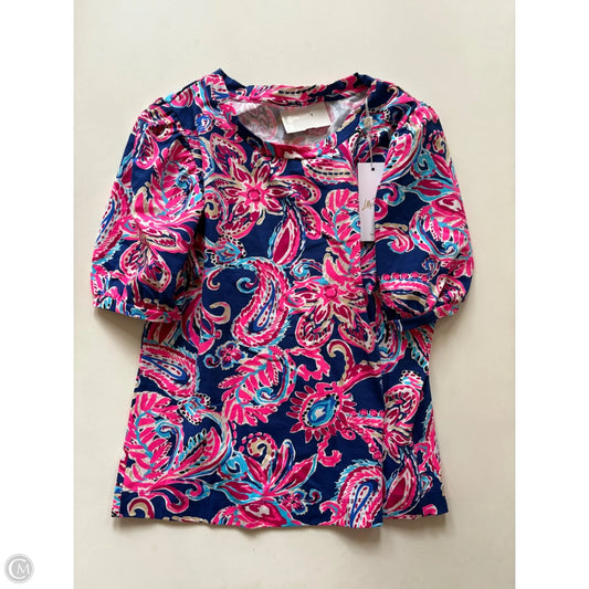 Top Short Sleeve Designer By Lilly Pulitzer In Multi-colored, Size: S