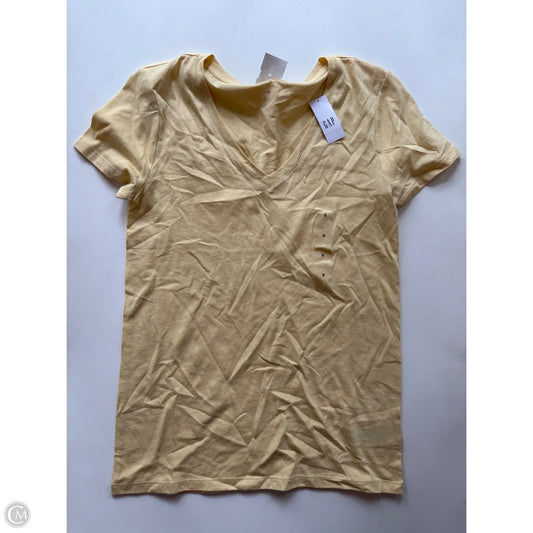 Top Short Sleeve By Gap In Yellow, Size: S